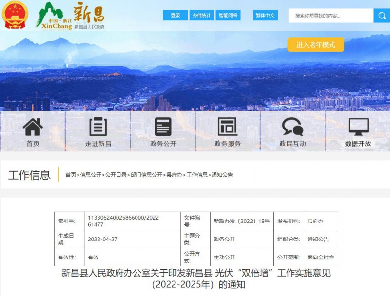 浙江新昌：大力推進(jìn)工商業(yè)建筑屋頂光伏，全縣現(xiàn)有黨政機(jī)關(guān)、事業(yè)單位等公共建筑屋頂實(shí)現(xiàn)100%安裝