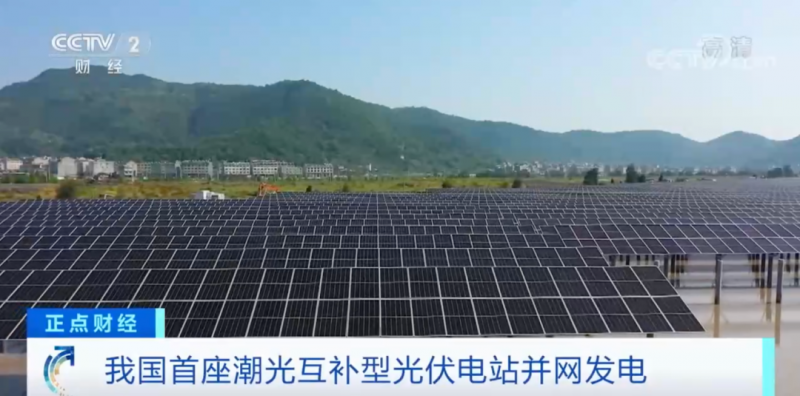 年均發(fā)電量超1億度！央視財經(jīng)重點關(guān)注我國“首座”潮光互補型光伏電站