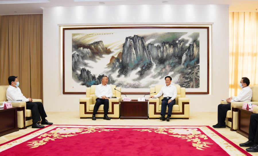 雷鳴山、韓君拜會(huì)安徽省委書記鄭柵潔