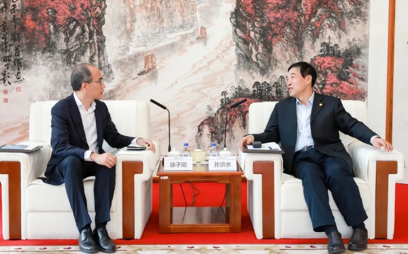 中國能建黨委副書記、總經(jīng)理孫洪水與中興通訊總裁徐子陽會談