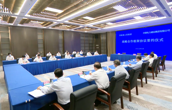 中國電建黨委書記、董事長丁焰章拜會河南省委書記樓陽生、省長王凱