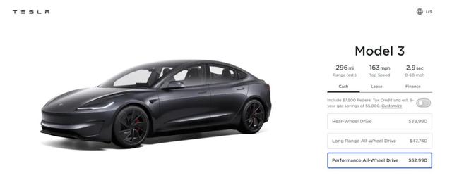 新款Model 3發(fā)布，約38萬(wàn)元!特斯拉最新“成績(jī)單”公布!