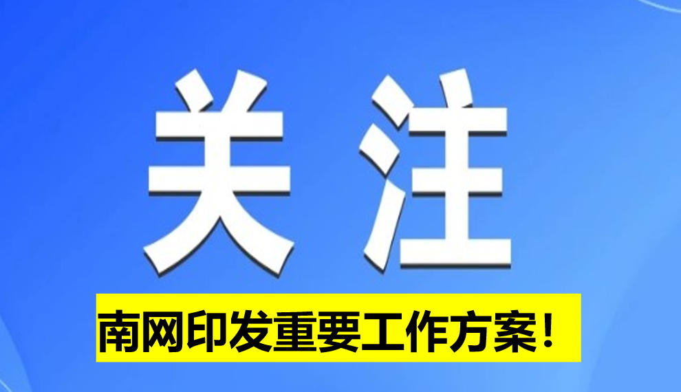 南網(wǎng)印發(fā)重要工作方案！
